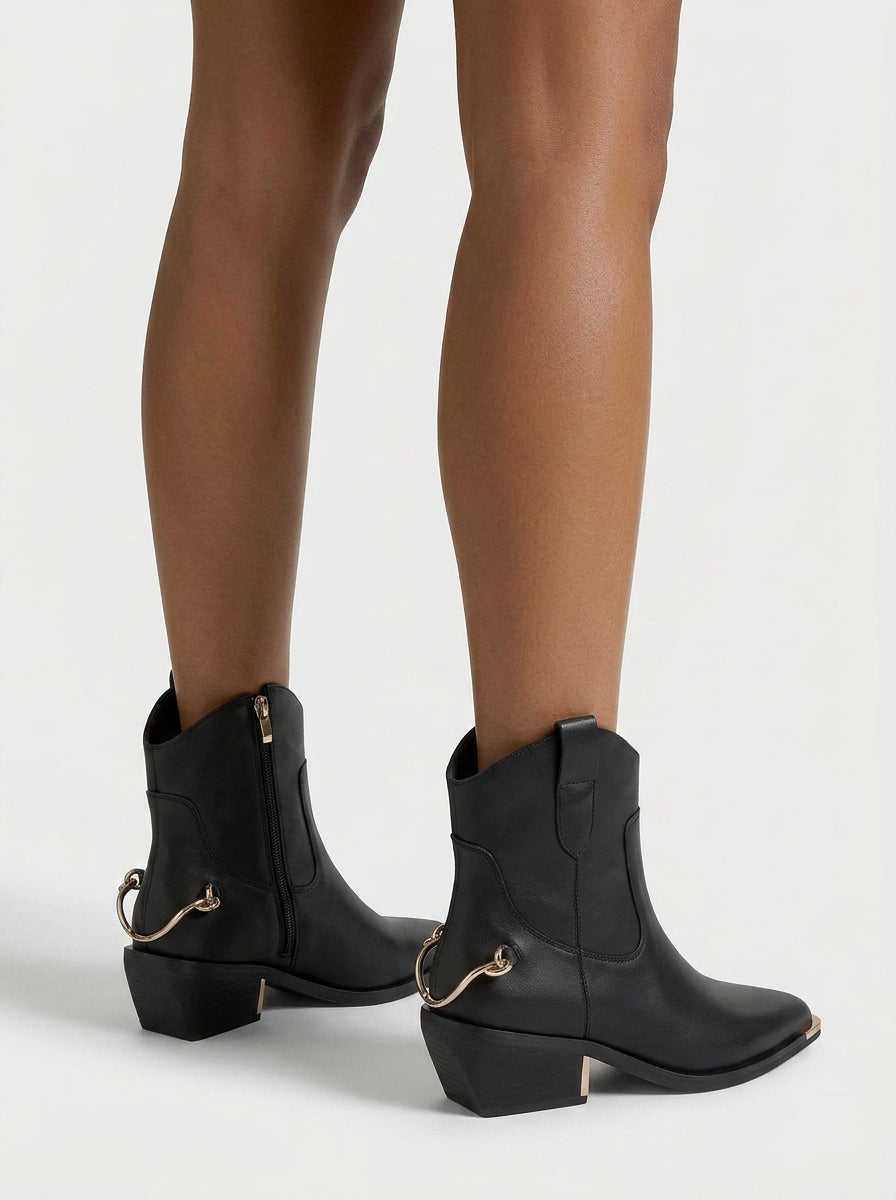 alma-en-pena-nappa-cowboy-stiefel-mit-rei-verschluss-schwarz image 5