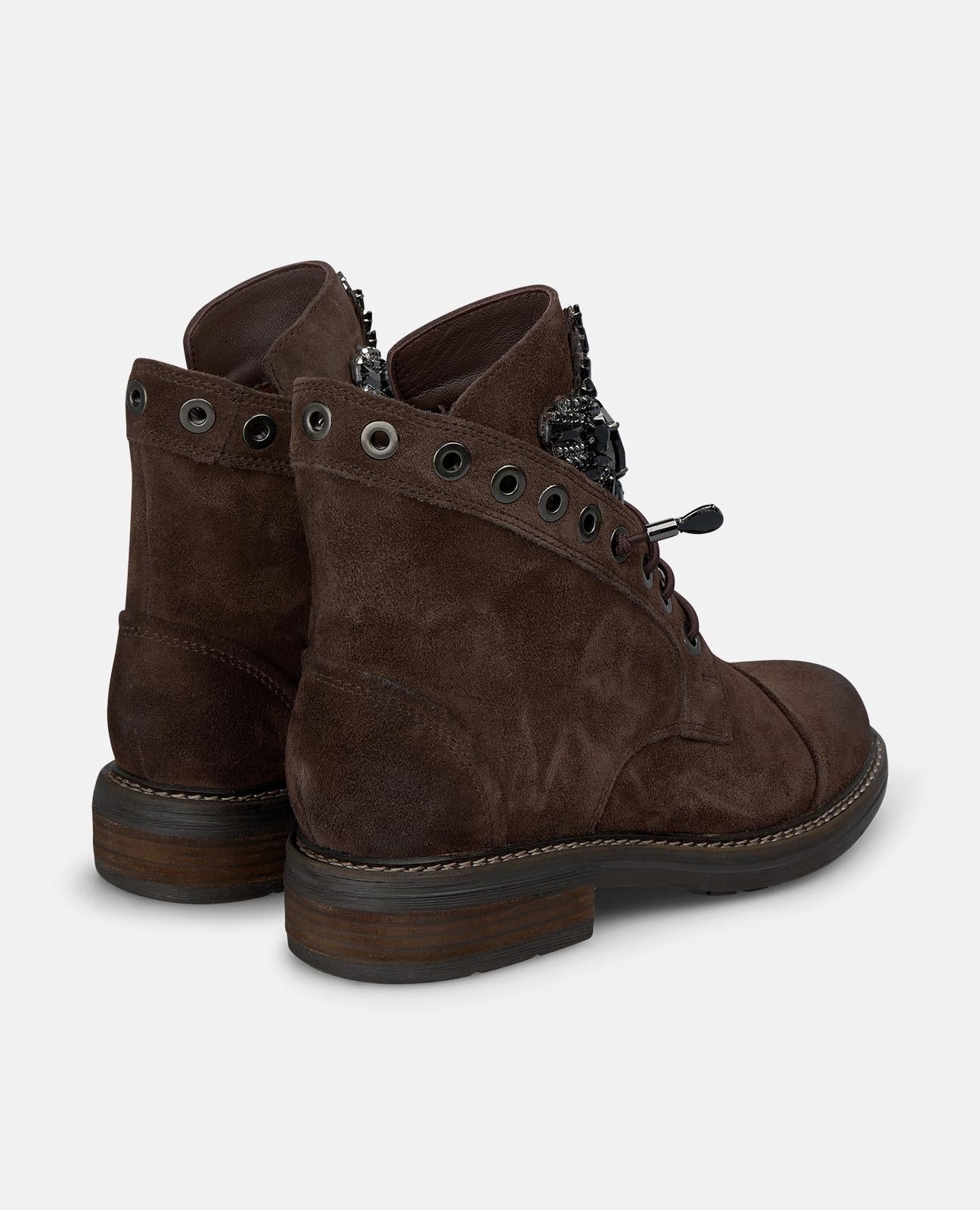 alma-en-pena-military-schn-rboots-braun-veloursleder-3-cm-absatz image 3