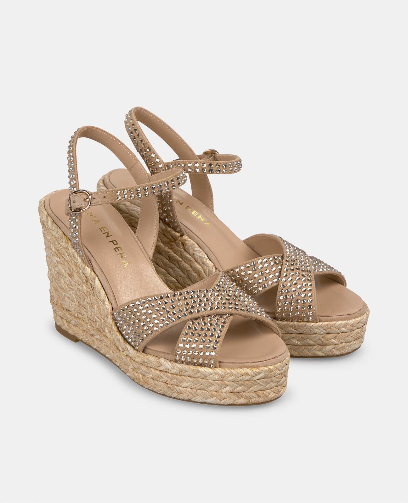 alma-en-pena-geflochtener-keil-mit-strass-arena-9-8-cm image 2
