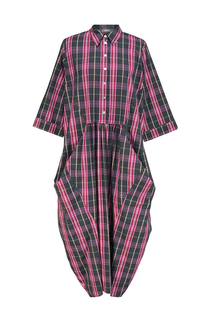 alembika-the-everything-dress-plaid-hemdblusenkleid-rosa image 1