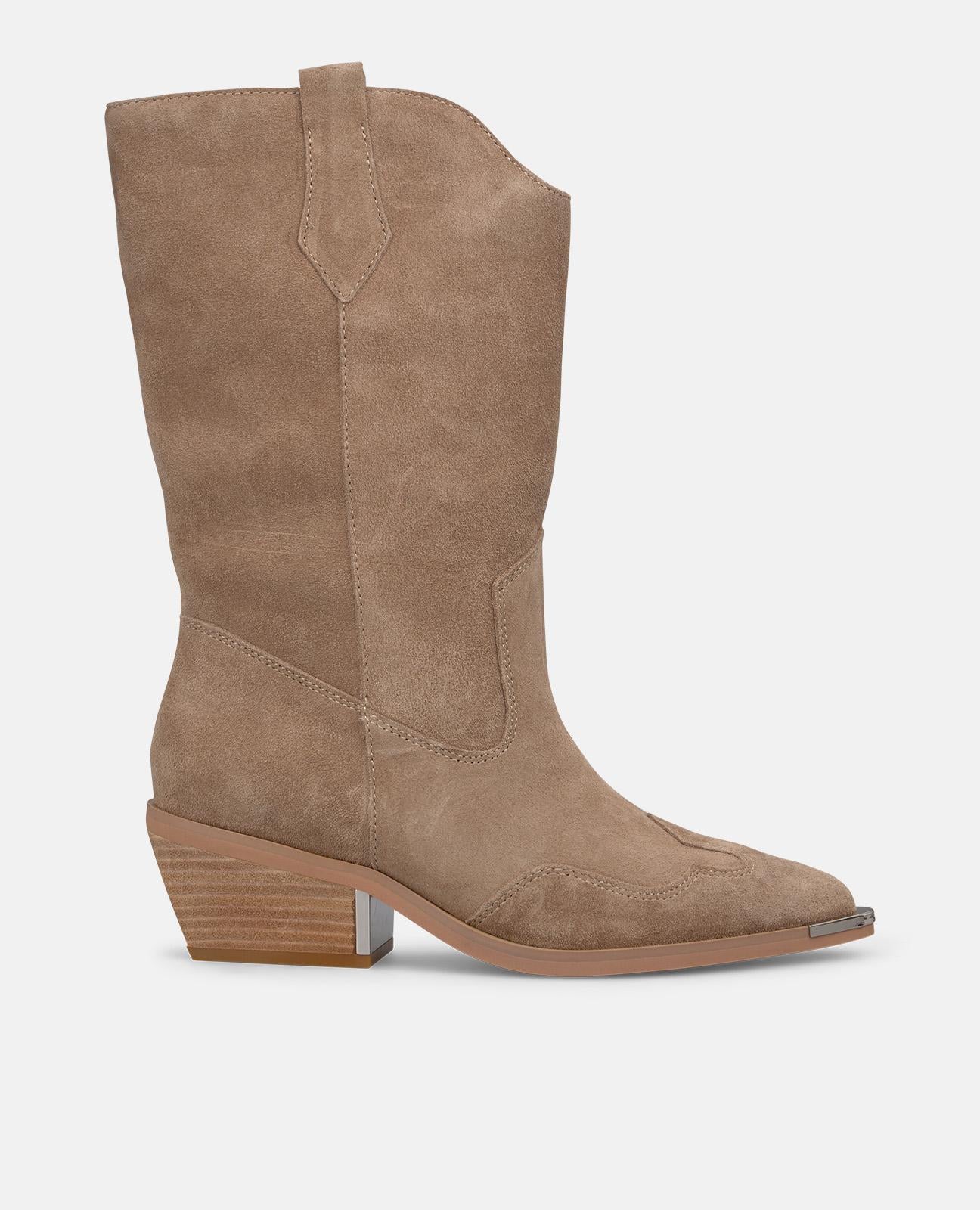 alma-en-pena-half-cowboy-boot-damen-stiefelette-vison-4-5-cm-ohne-rei-verschluss image 1