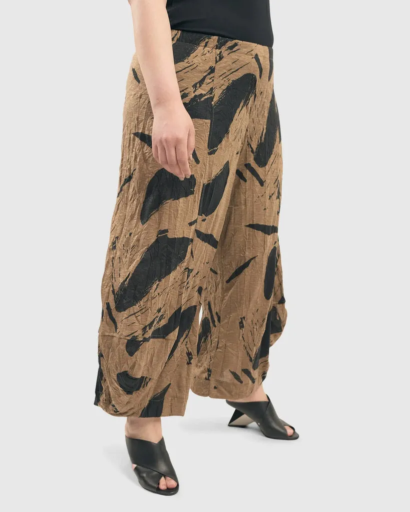 alembika-ru-crinkle-punto-pants-sepia-damen-hose image 1