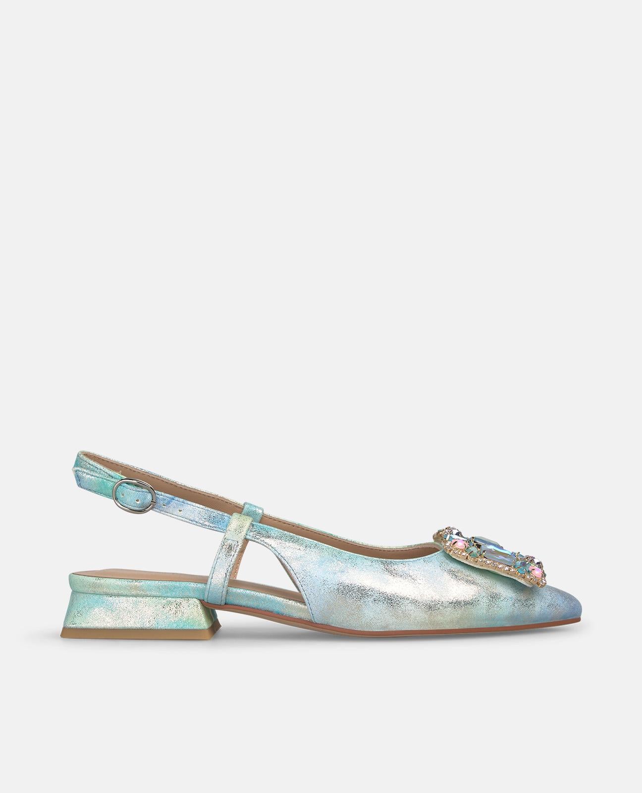 alma-en-pena-slingballerinas-2-cm-absatz-blau-metallic image 1