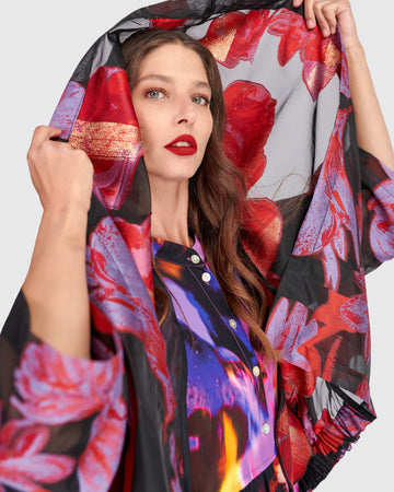 alembika-toshi-cocktailjacke-rot-lila-floral image 7