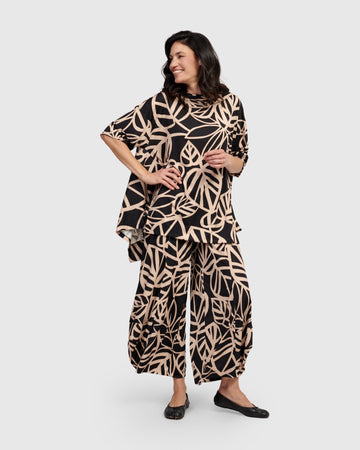 alembika-arlene-punto-pants-damen-hose-leaves image 2