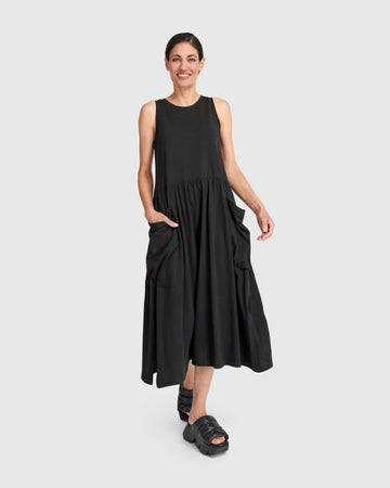 alembika-urban-staple-pocket-tank-kleid-schwarz image 3
