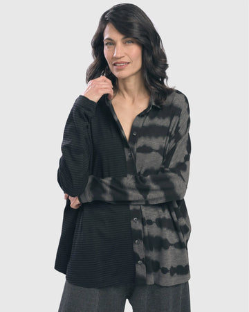 alembika-kai-button-up-hemd-tie-dye-stripe image 4