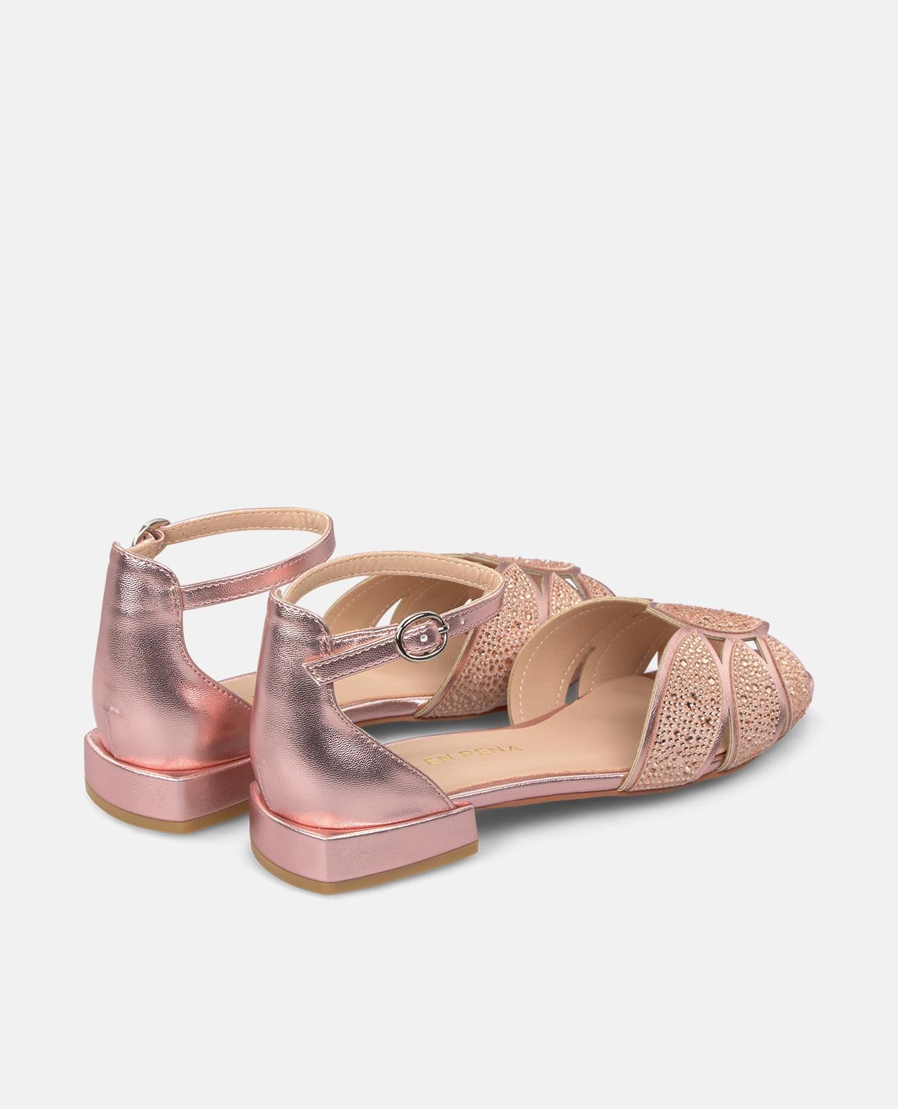 alma-en-pena-flache-sandale-mit-strass-in-rosa-absatz-2-3-cm image 3