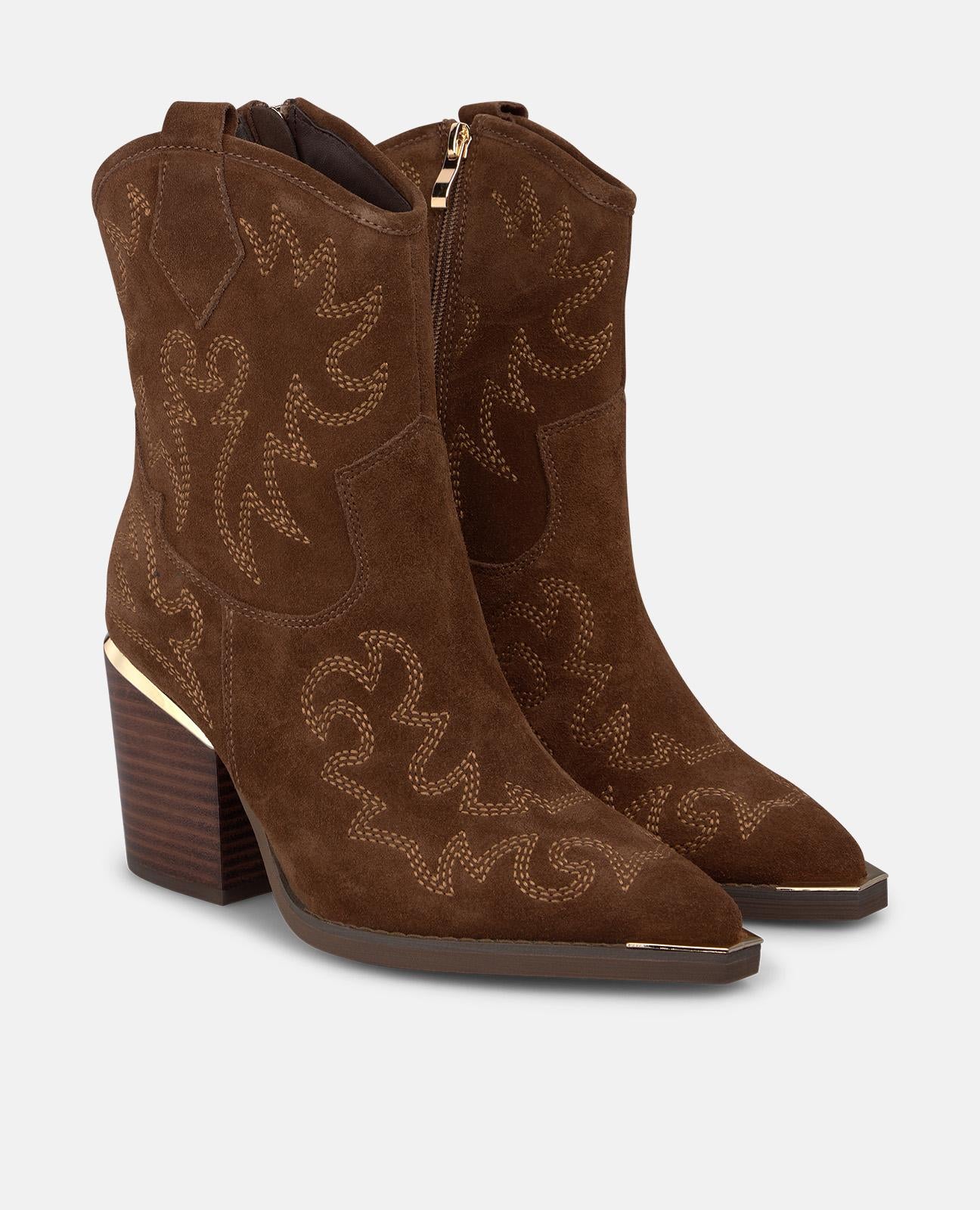 alma-en-pena-cowboy-boots-wildleder-reiverschluss-camel-7-5-cm image 2