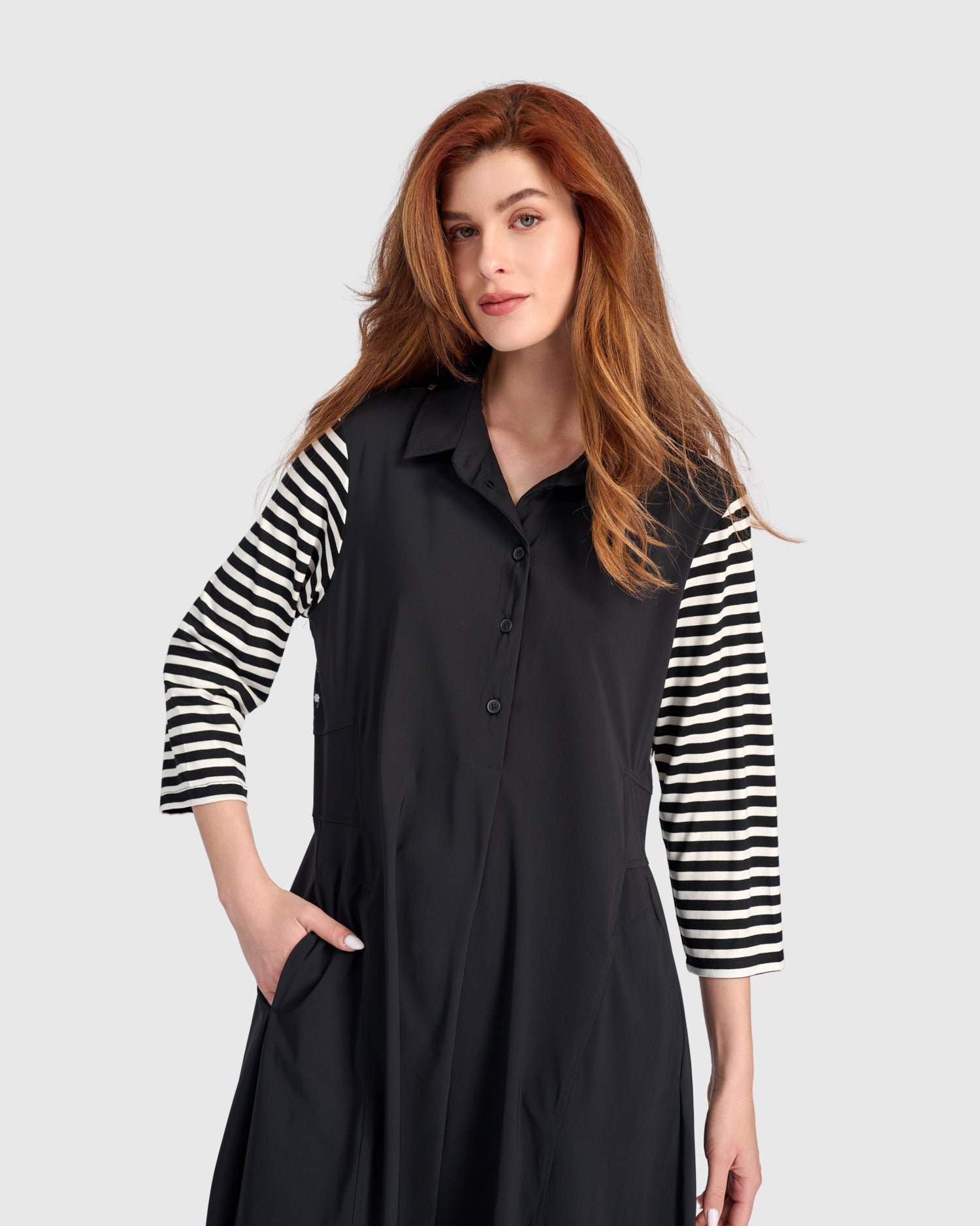alembika-tekbika-range-shirtdress-black-stripes image 4