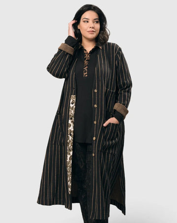 alembika-chalk-stripe-duster-mantel-karamell image 3