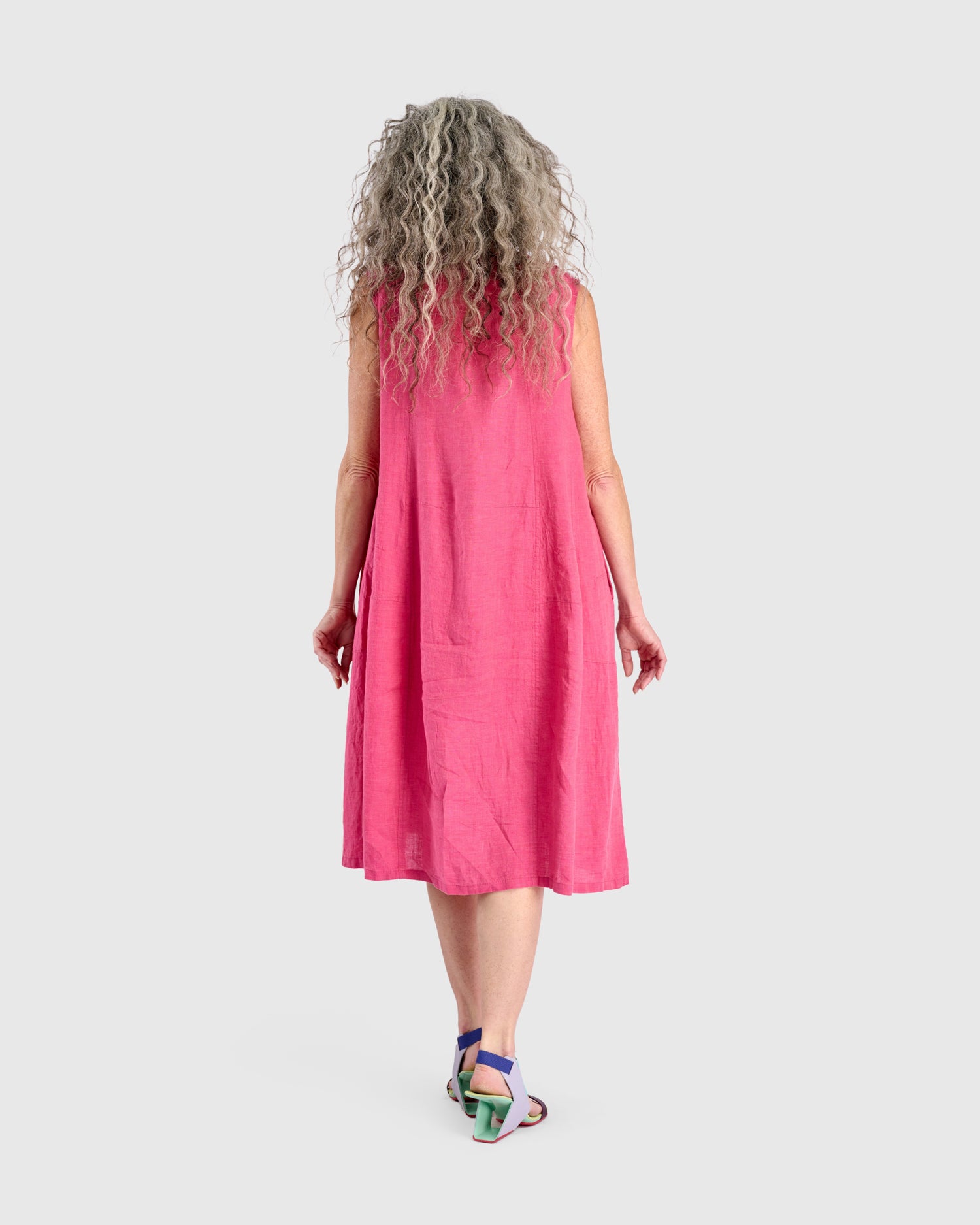 alembika-linen-swing-kleid-flamingo image 5
