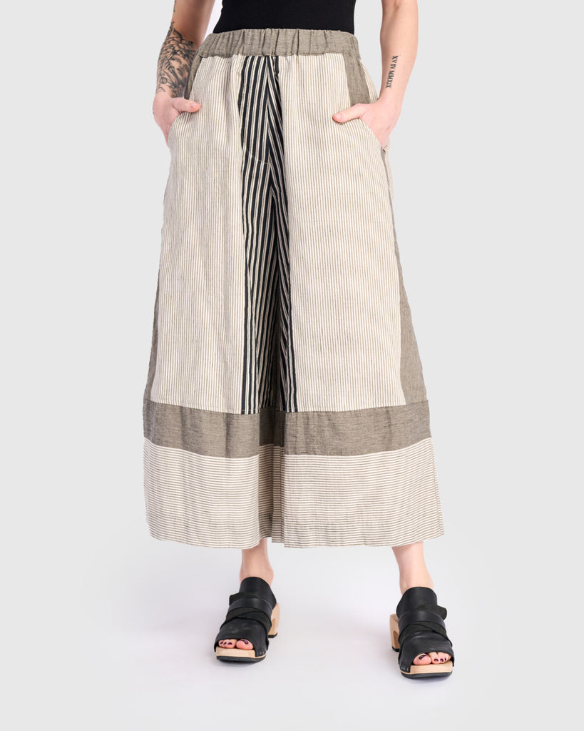 alembika-urban-marisol-wide-leg-hose-sand-stripes image 1