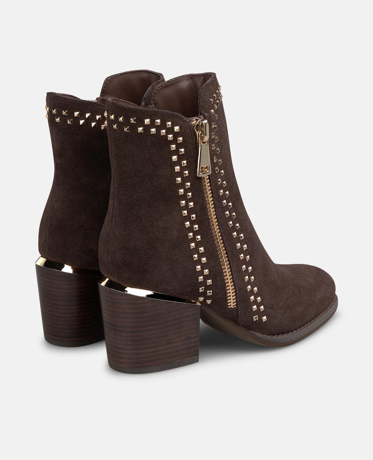 alma-en-pena-wildleder-stiefelette-braun-nieten-7-5-cm image 3
