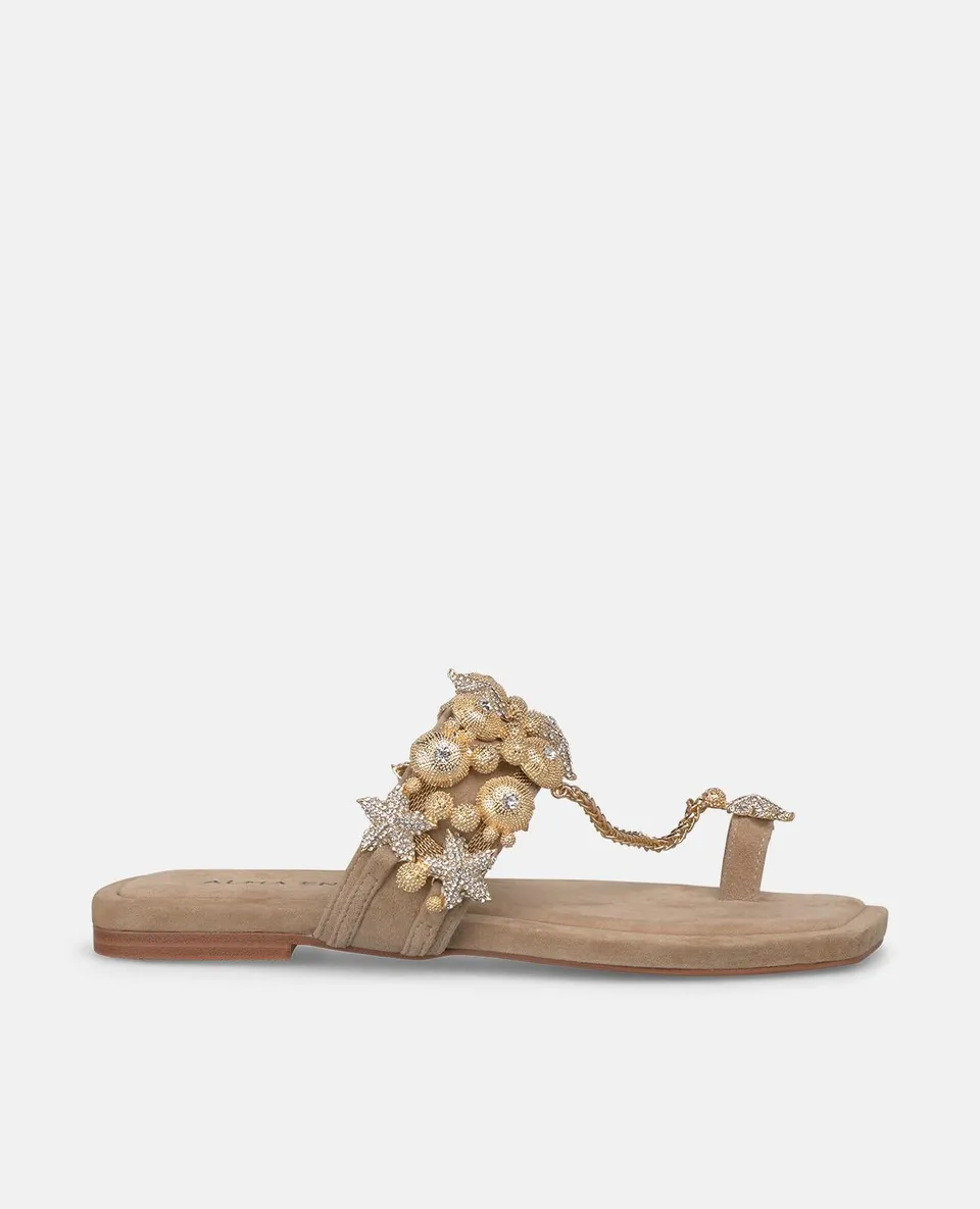 alma-en-pena-flache-sandalen-arena-strass-1-cm image 1