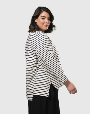 alembika-urban-jagger-stripe-top-schwarz-stretch-baumwoll-shirt image 5