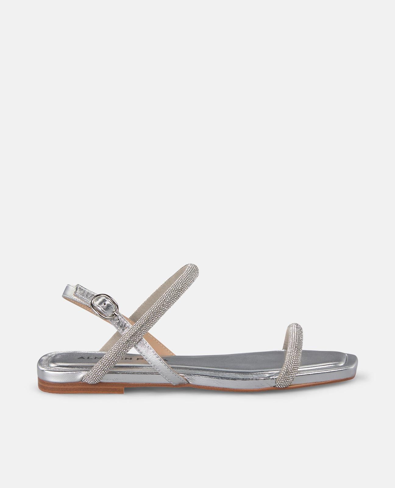 alma-en-pena-flache-riemen-sandale-1-cm-silber image 1