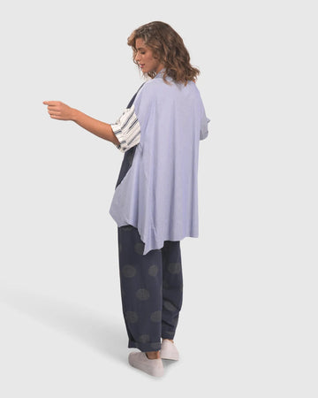 alembika-tao-trapeze-bluse-navy-mit-knopfleiste image 7