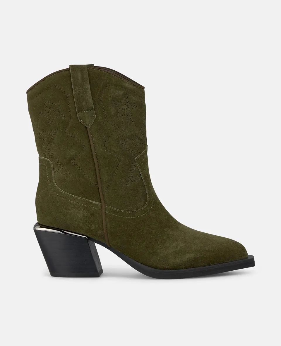 alma-en-pena-stiefelette-bestickter-absatz-7-cm-khaki image 1