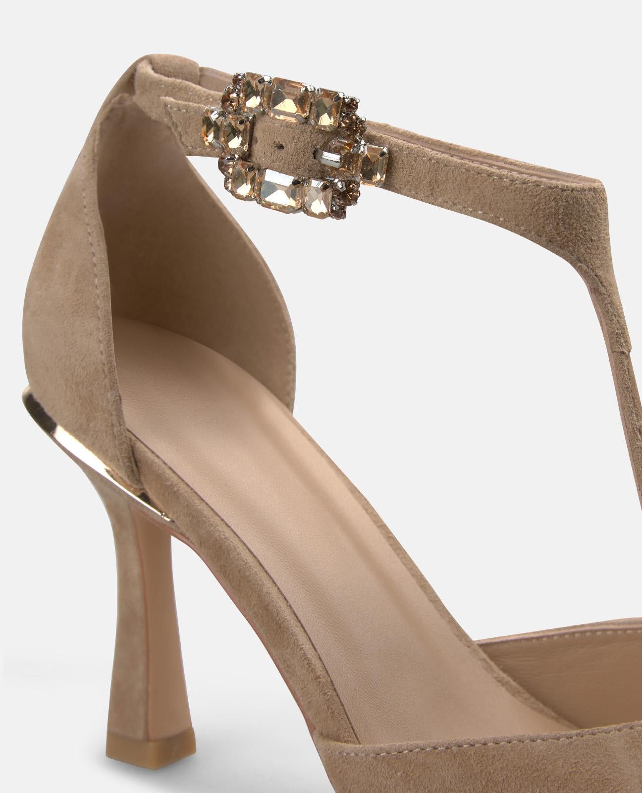 alma-en-pena-salon-pumps-mit-strassschnalle-spitzer-zeh-9-cm-slim-absatz-arena image 4