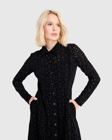 alembika-marilyn-button-up-dress-damen-kleid-in-schwarz image 7