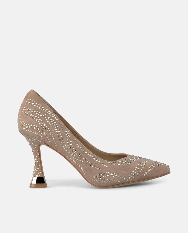 alma-en-pena-pumps-vison-spitz-mit-strass-und-9-cm-absatz image 1