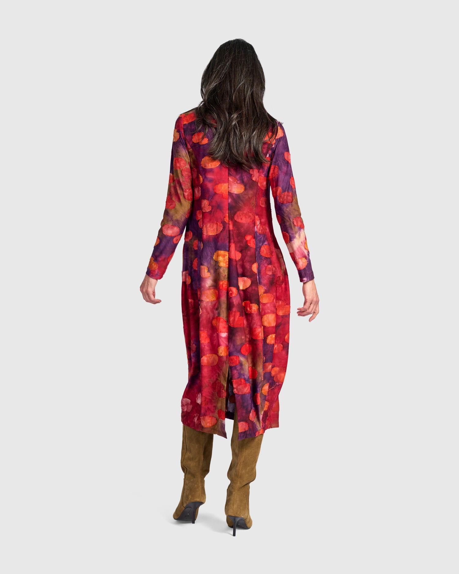 alembika-festoon-v-neck-cocoon-dress-ad920b-midi-kleid-berry-mix image 4
