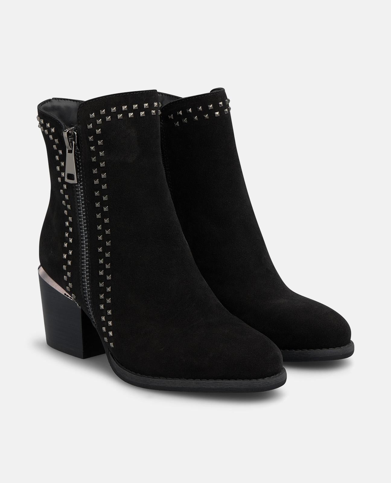 alma-en-pena-stiefeletten-schwarz-wildleder-nieten-7-5-cm image 2