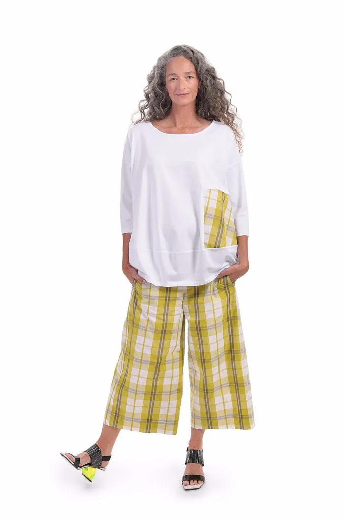 alembika-chi-plaid-patch-top-blonde image 1