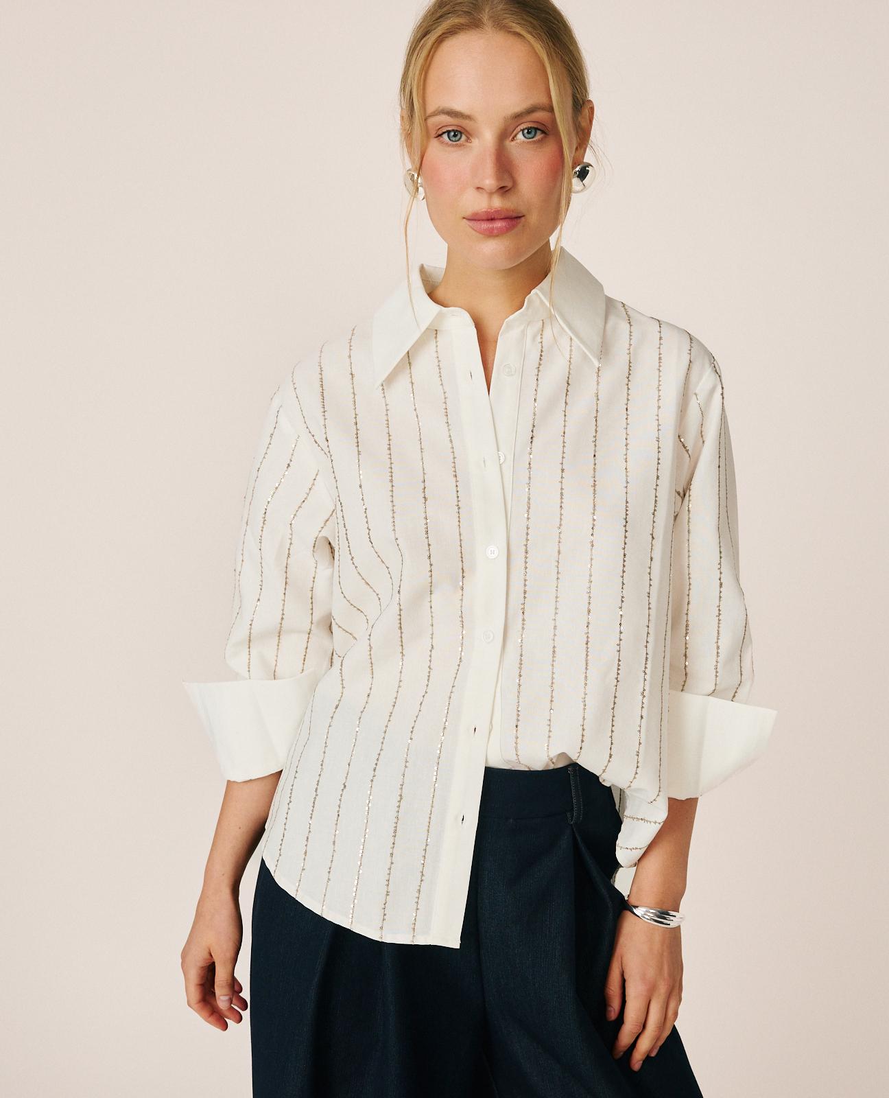 alma-en-pena-striped-shirt-with-sequins-streifen-bluse-wei image 4