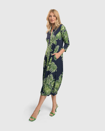 alembika-island-cocoon-dress-royal-green-damen-jersey-kleid image 8