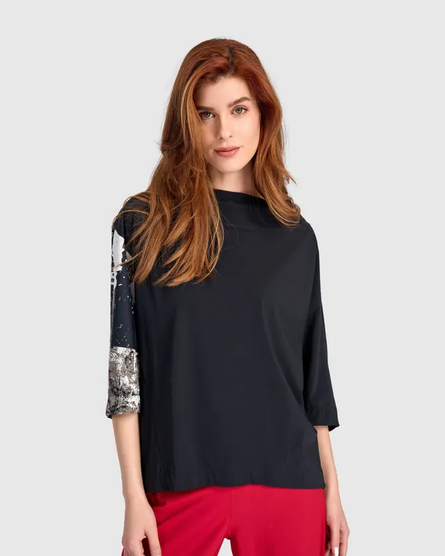 alembika-tekbika-funnel-pullover-schwarz-grafik-tt105b image 1