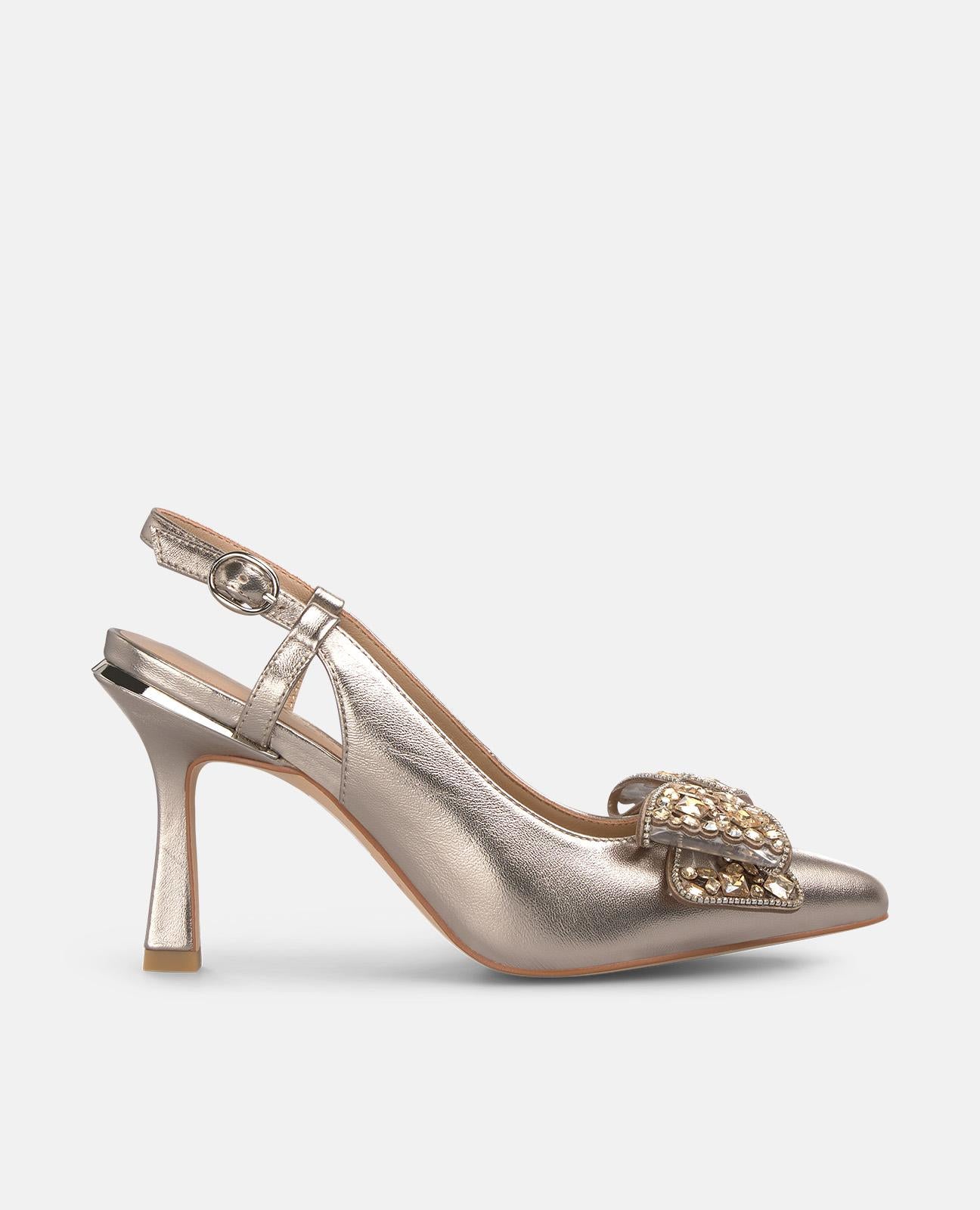 alma-en-pena-spangen-pumps-mit-schleife-bronze-9-cm image 1