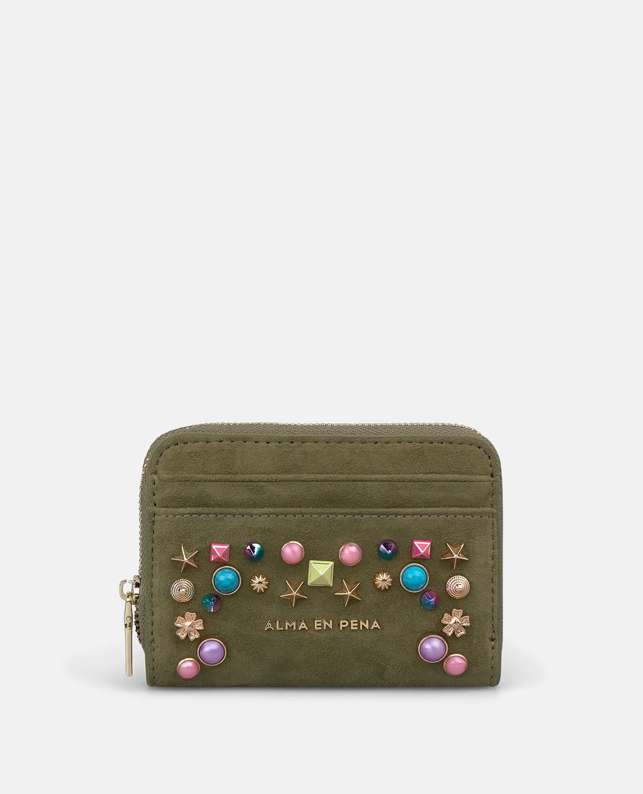 alma-en-pena-multicolor-studded-square-geldb-rse-khaki-leder image 1