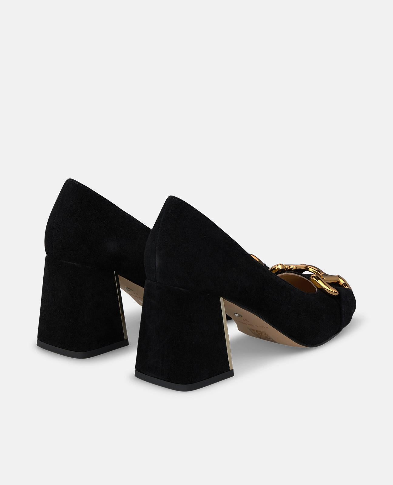 alma-en-pena-leder-pumps-blockabsatz-7-cm-metallic-negro image 3