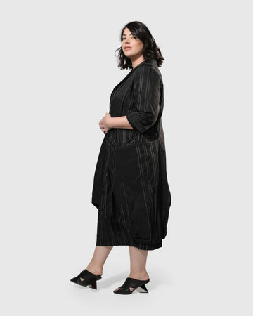 alembika-urban-kylie-topstitched-blazer-trails-schwarz-wei image 4