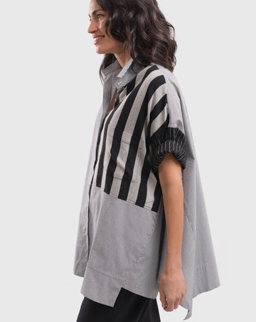 alembika-tao-trapeze-button-down-bluse-bars image 5