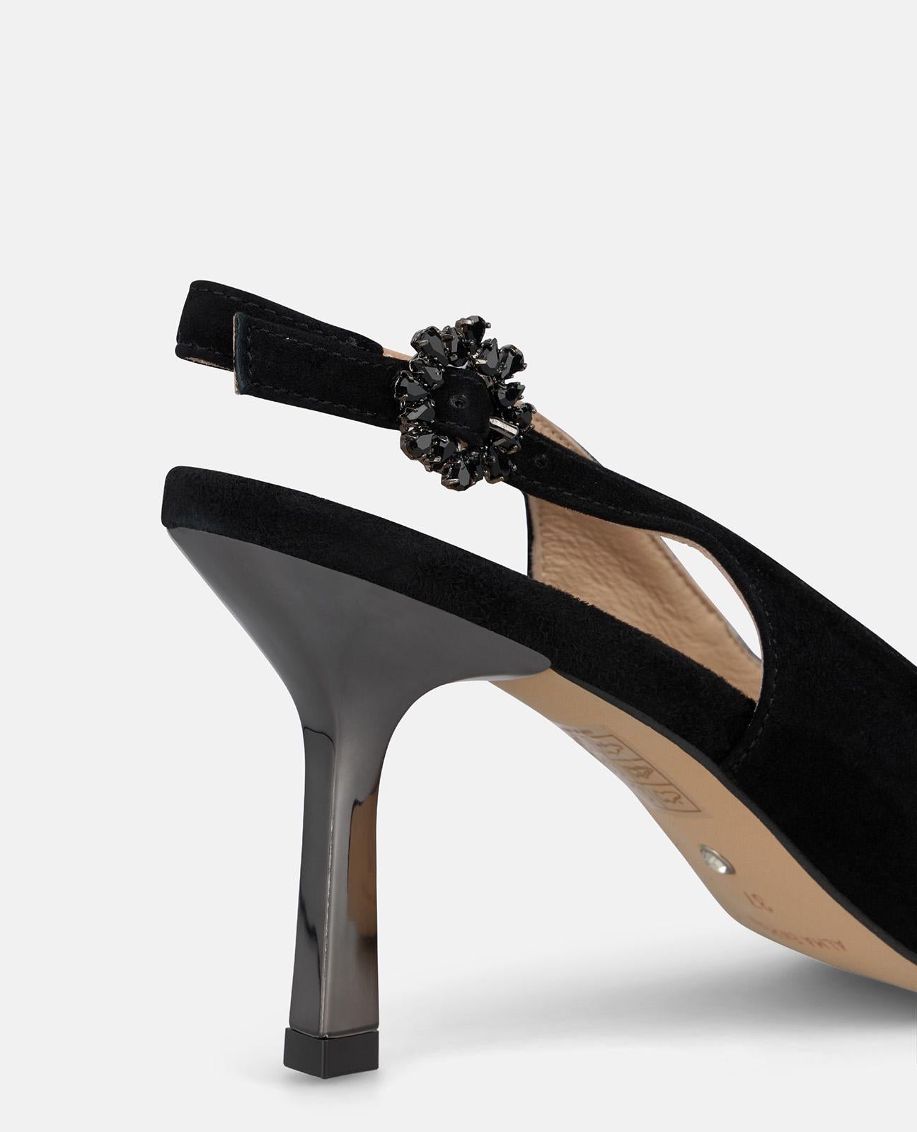 alma-en-pena-slingpumps-aus-veloursleder-mit-kn-chelriemen-8-cm-schwarz image 4