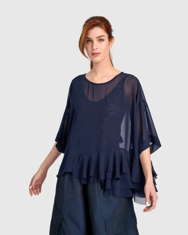 alembika-veiled-chiffon-top-ink-boxy-mit-slip image 1