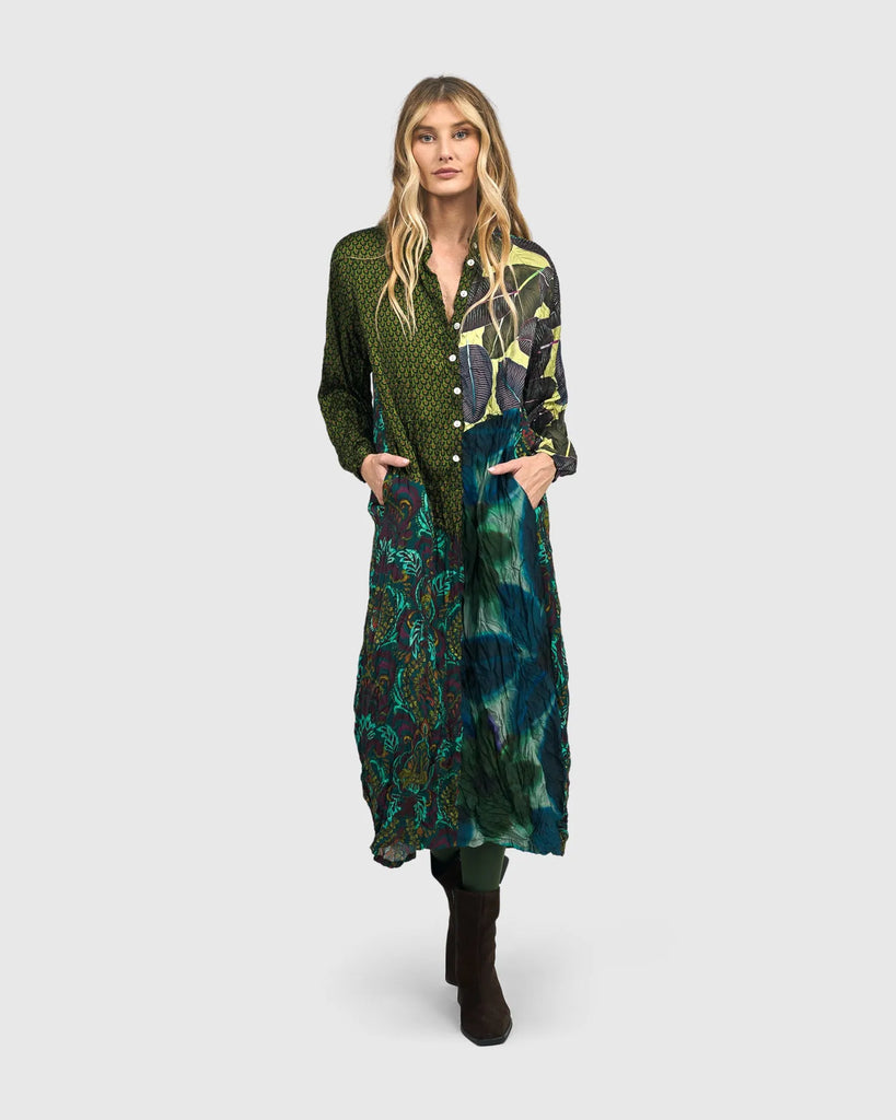 alembika-katrine-crinkle-shirtkleid-damen-mix image 1