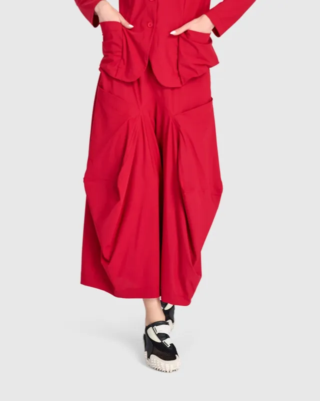 alembika-tekbika-harem-pockets-pants-red image 1