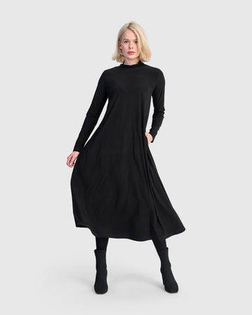 alembika-essential-slinky-a-line-kleid-schwarz-maxi image 3