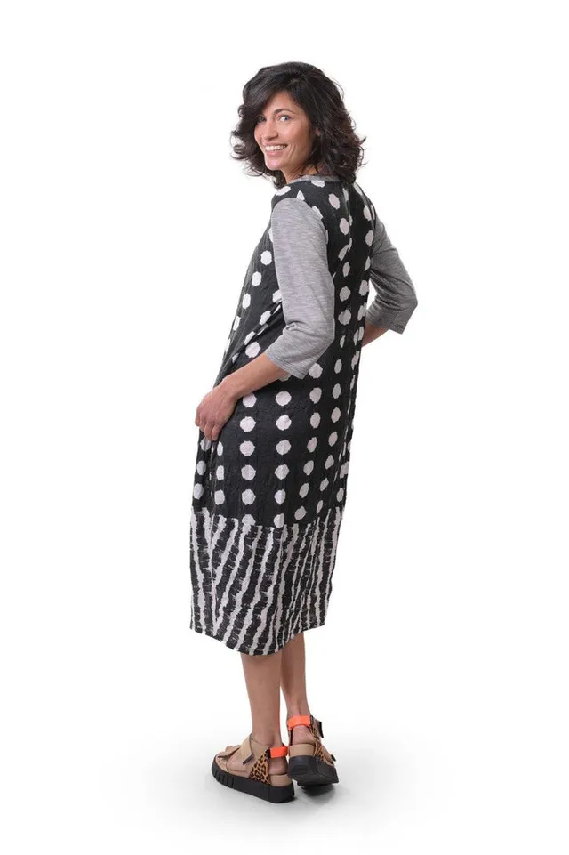 alembika-duet-crinkle-cocoon-kleid-charcoal image 1