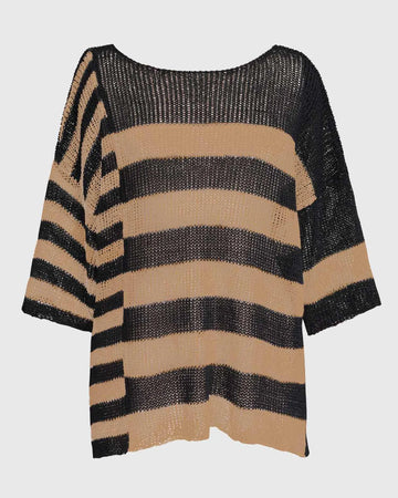 alembika-sofia-sweater-coffee-streifenpullover image 8