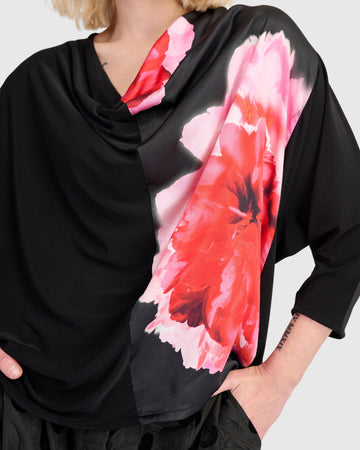 alembika-perle-draped-top-schwarz-pink image 4