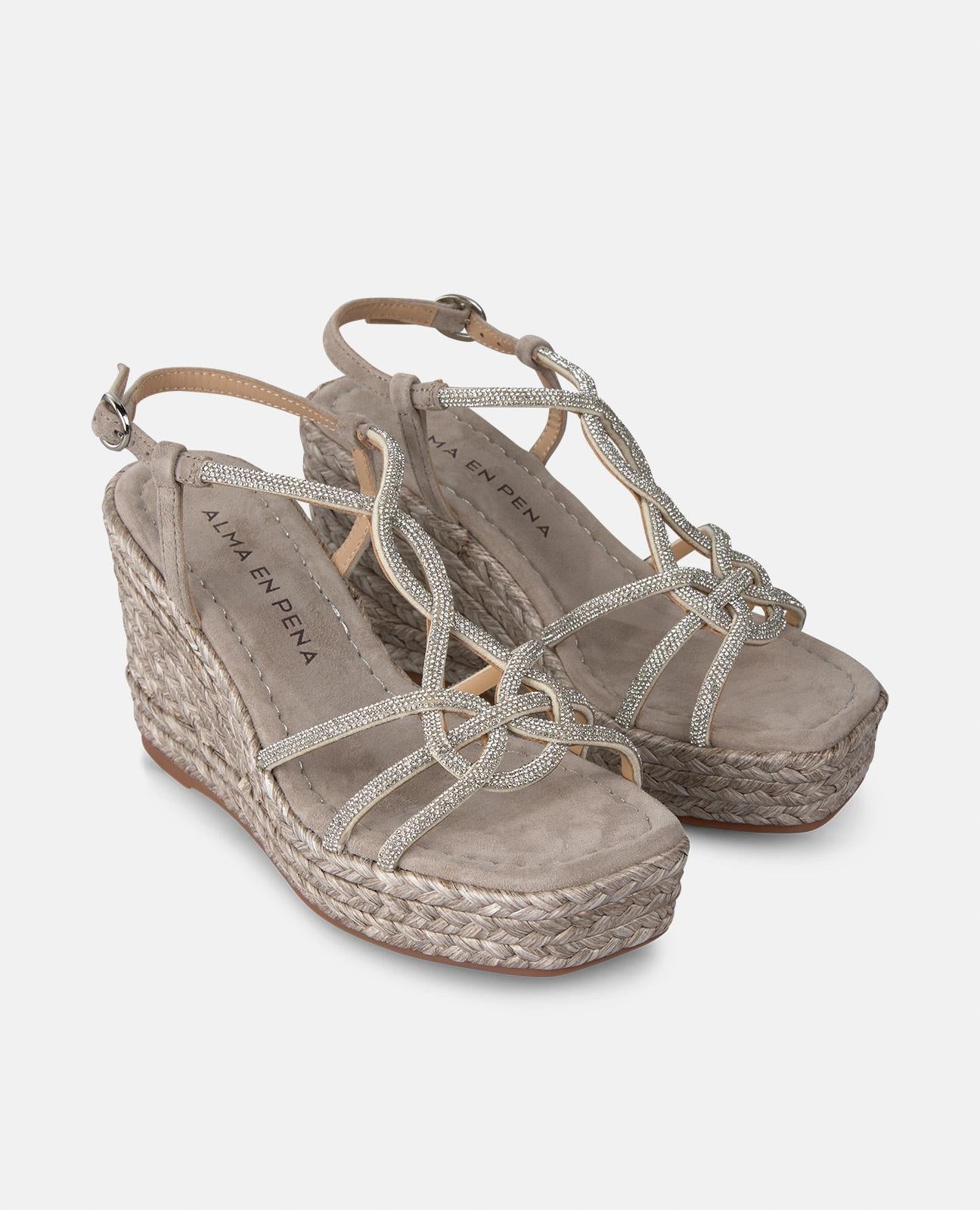 alma-en-pena-intertwined-strips-wedge-keilsandale-grau-9-8-cm image 2