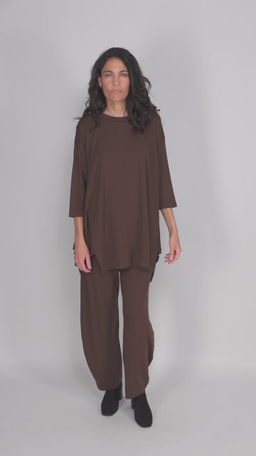 alembika-essential-oversized-trapeze-top-coffee-damen-jersey-tunika image 6
