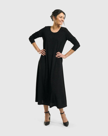 alembika-sabrina-a-linie-kleid-schwarz-jacquard image 4