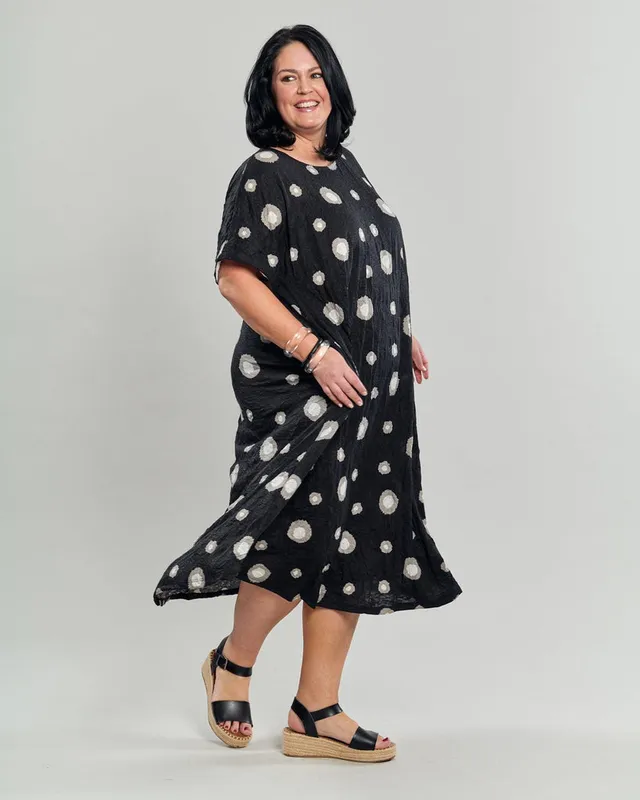 alembika-ayla-trapeze-midi-kleid-bubbles image 1