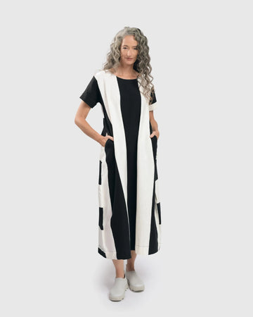 alembika-urban-anna-stripe-a-line-maxi-dress-white-black image 4